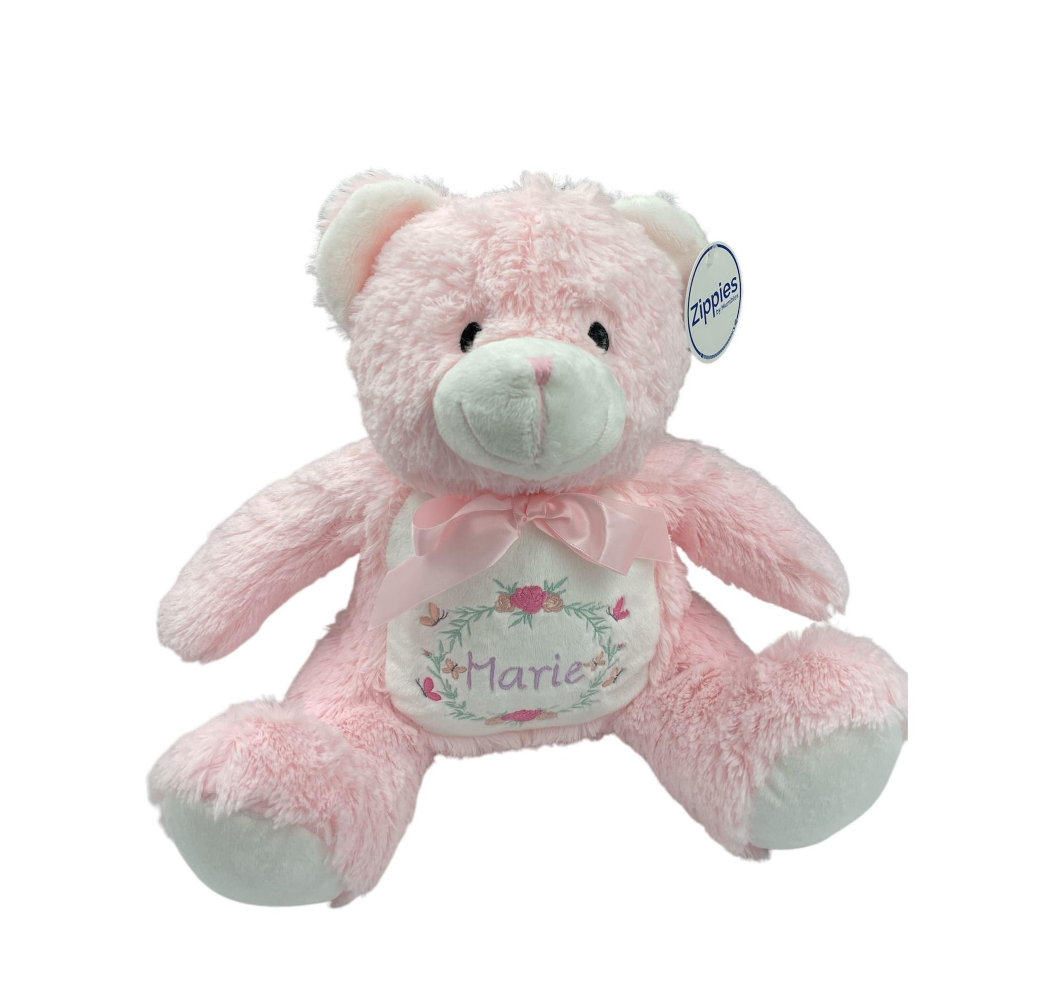 Personalisiertes Kuscheltier Teddybär mit Bestickung der Geburtsdaten oder Namen – Bild 5